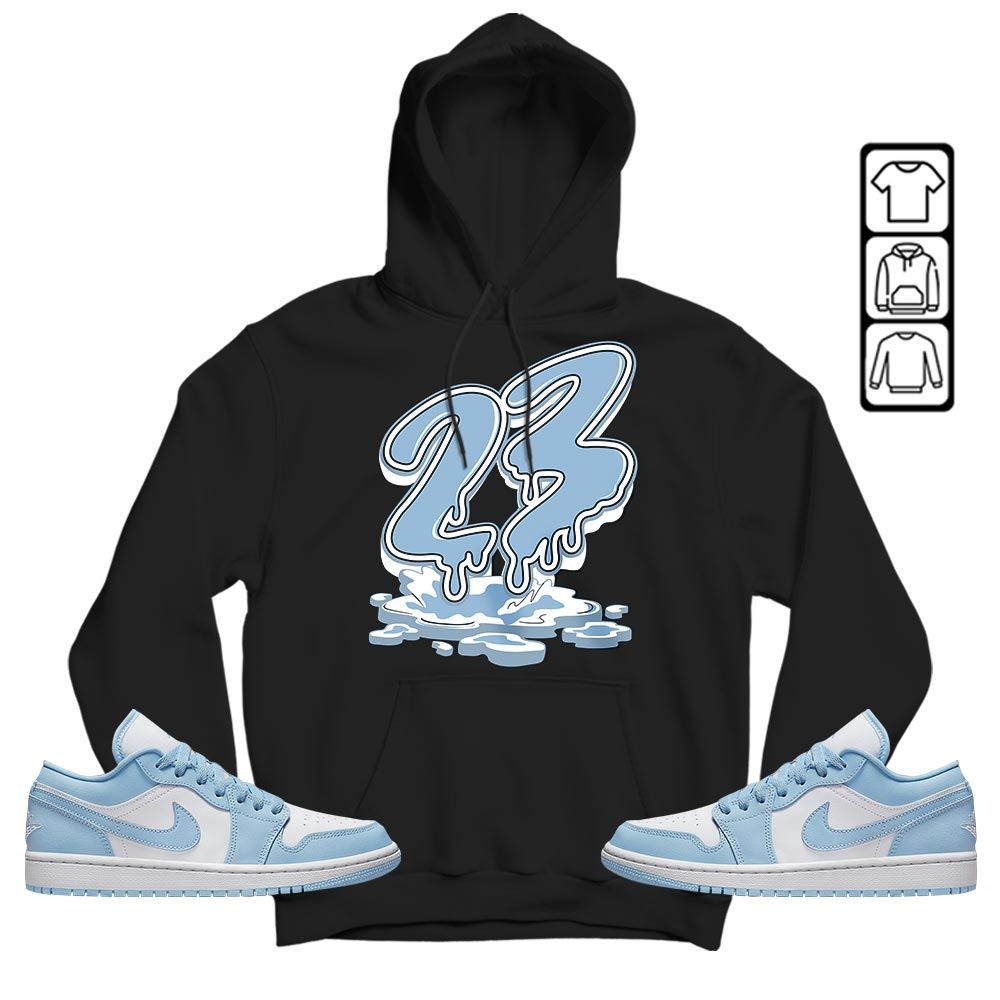 23 Drip Sneaker Shirt Match 1 Low Gets Icy, Jordan 1 Low Ice Blue MKO T-Shirt 23 Drip Sneaker Shirt Match 1 Low Gets Icy, Jordan 1 Low Ice Blue MKO T-Shirt