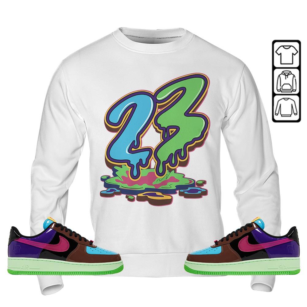 23 Drip Sneaker Shirt Match AF 1 Low SP Pink Prime, Air Force 1 Undefeated Pink Prime MKO Sweatshirt