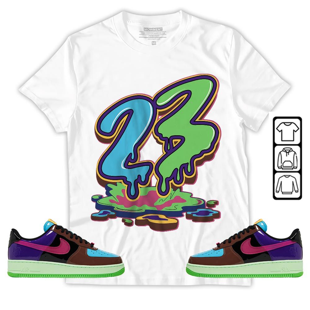 23 Drip Sneaker Shirt Match AF 1 Low SP Pink Prime, Air Force 1 Undefeated Pink Prime MKO T-Shirt