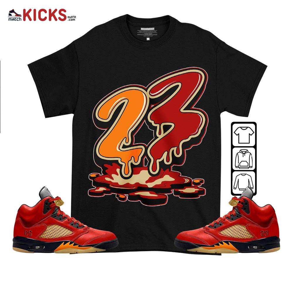 23 Drip Sneaker Shirt Match Retro Mars For Her 5s, Jordan 5 Mars For Her MKO T-Shirt