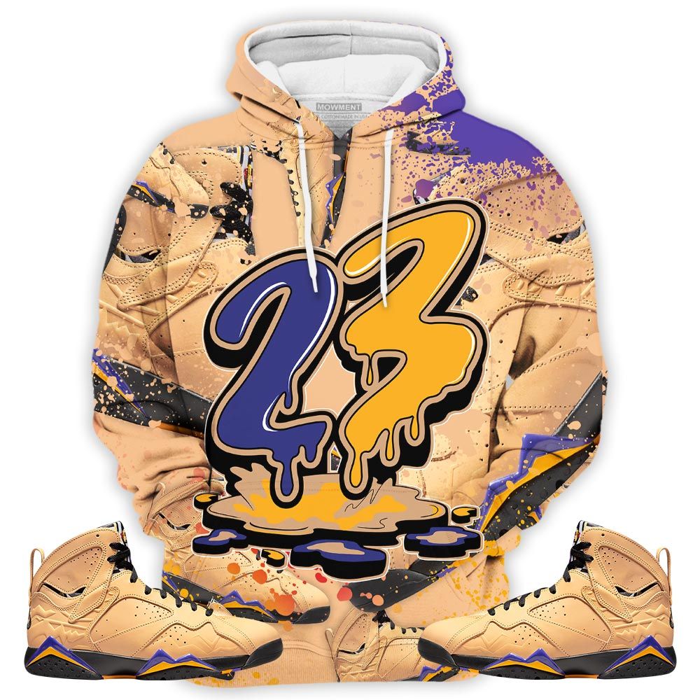 23 Drip Sneaker Shirt Match Retro Vachetta Tan 7S, Jordan 7 Se Afrobeats Hoodie Sweatshirt Tee All Over Print MKO Shirt