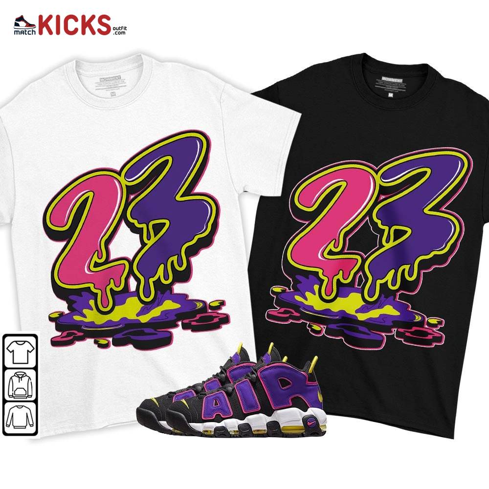 23 Drip Sneaker Shirt Match Uptempo Black Multi Color, Air More Uptempo Black Court Purple MKO T-Shirt 23 Drip Sneaker Shirt Match Uptempo Black Multi Color, Air More Uptempo Black Court Purple MKO T-Shirt