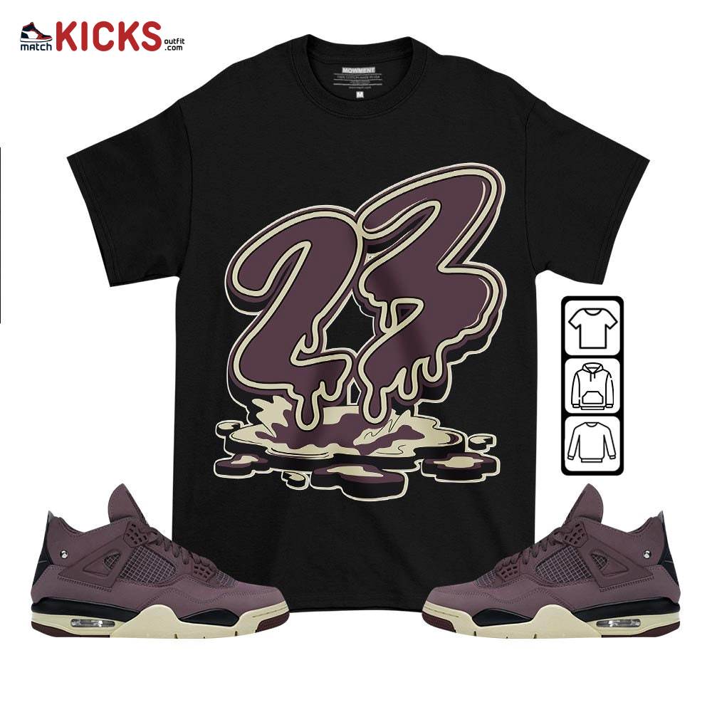 23 Drip Sneaker Shirt Match Violet Ore 4s, Jordan 4 A Ma Maniere Violet Ore MKO T-Shirt