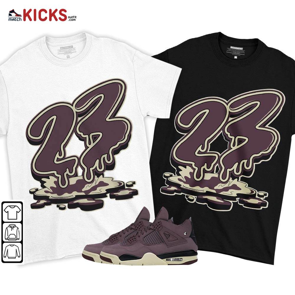 23 Drip Sneaker Shirt Match Violet Ore 4s, Jordan 4 A Ma Maniere Violet Ore MKO T-Shirt