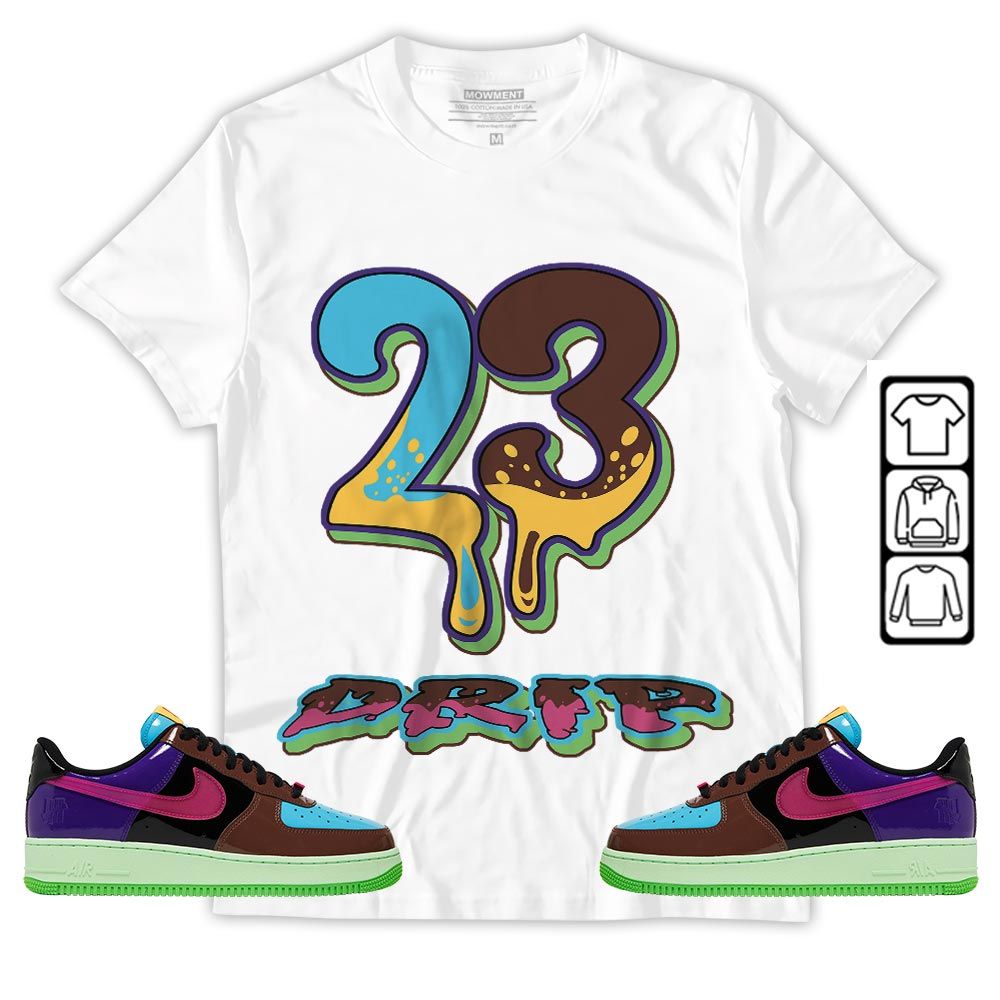 23 Dripping Sneaker Shirt Match AF 1 Low SP Pink Prime, Air Force 1 Undefeated Pink Prime MKO Sweatshirt