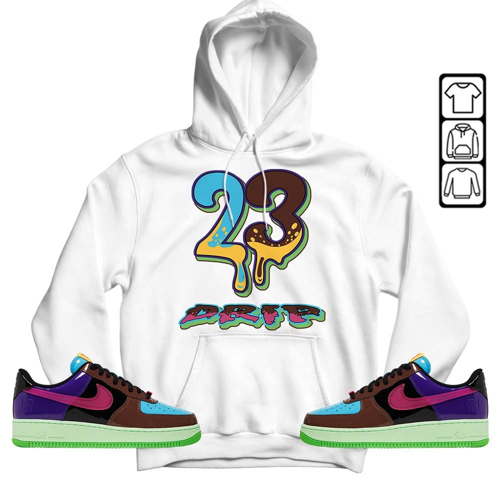 23 Dripping Sneaker Shirt Match AF 1 Low SP Pink Prime, Air Force 1 Undefeated Pink Prime MKO T-Shirt