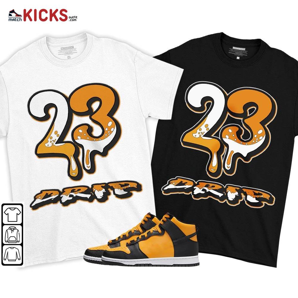 23 Dripping Sneaker Shirt Match Dunk Reverse Goldenrod, Dunk High Bruce Lee MKO T-Shirt 23 Dripping Sneaker Shirt Match Dunk Reverse Goldenrod, Dunk High Bruce Lee MKO T-Shirt
