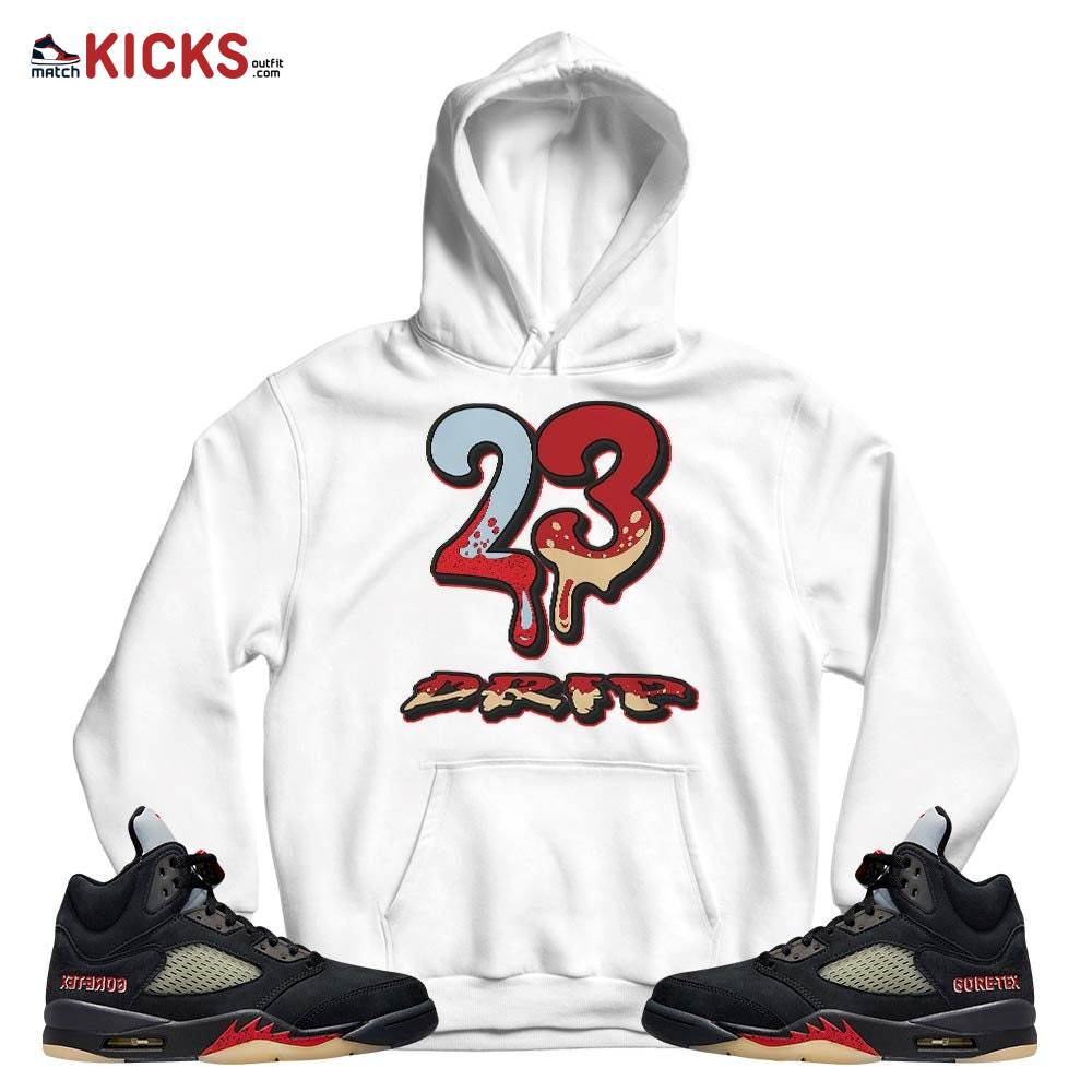 23 Dripping Sneaker Shirt Match Gore-Tex 5s, Jordan 5 GORE-TEX Off Noir MKO T-Shirt 23 Dripping Sneaker Shirt Match Gore-Tex 5s, Jordan 5 GORE-TEX Off Noir MKO T-Shirt