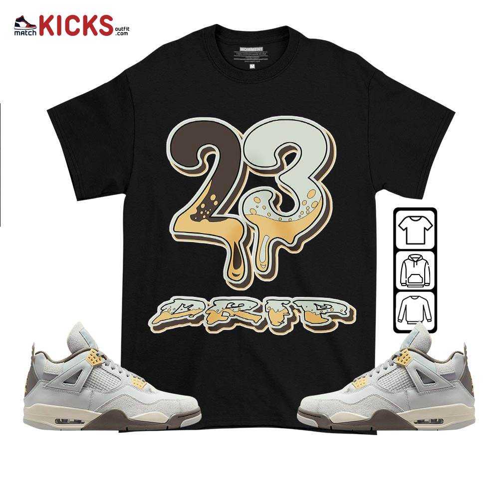 23 Dripping Sneaker Shirt Match Retro Craft 4s, Jordan 4 Craft Photon Dust MKO T-Shirt