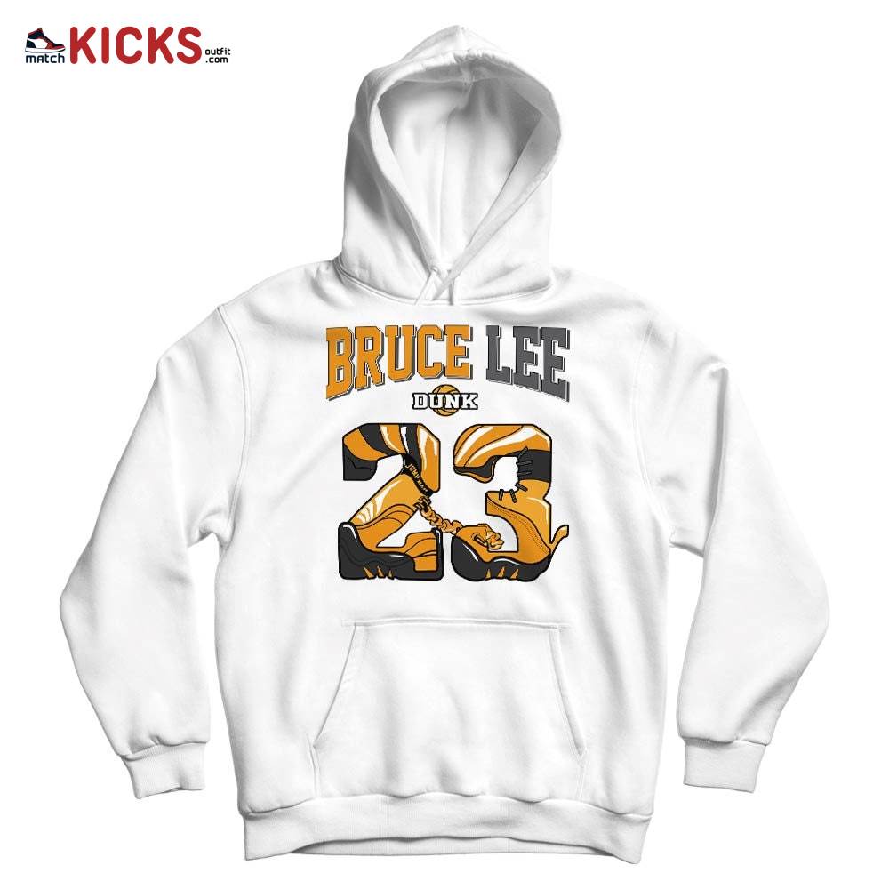 23 JumpMan Sneaker Shirt Match Dunk Reverse Goldenrod, Dunk High Bruce Lee MKO T-Shirt 23 JumpMan Sneaker Shirt Match Dunk Reverse Goldenrod, Dunk High Bruce Lee MKO T-Shirt