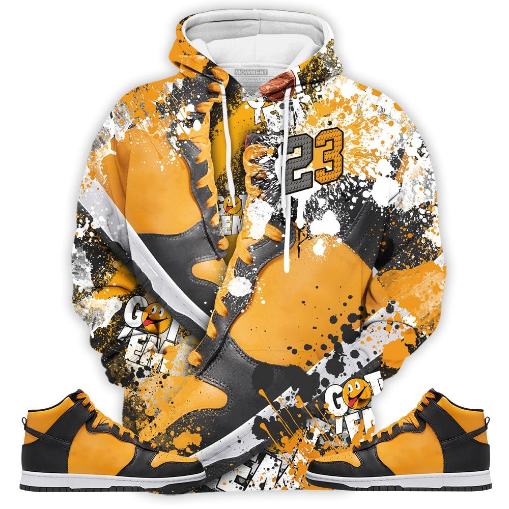 23 Michael Sneaker Shirt Match Dunk Reverse Goldenrod, Dunk High Bruce Lee Hoodie Sweatshirt Tee All Over Print MKO Shirt