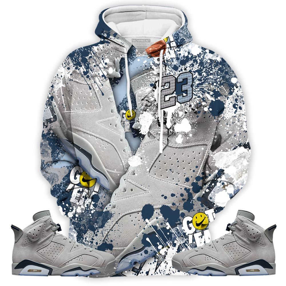 23 Michael Sneaker Shirt Match Georgetown 6S, Jordan 6 Retro Georgetown Hoodie Sweatshirt Tee All Over Print MKO Shirt