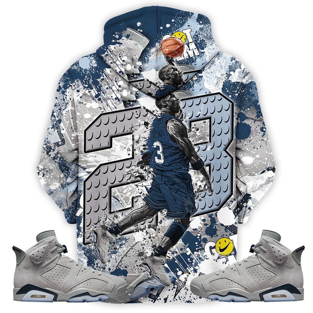 23 Michael Sneaker Shirt Match Georgetown 6S, Jordan 6 Retro Georgetown Hoodie Sweatshirt Tee All Over Print MKO Shirt