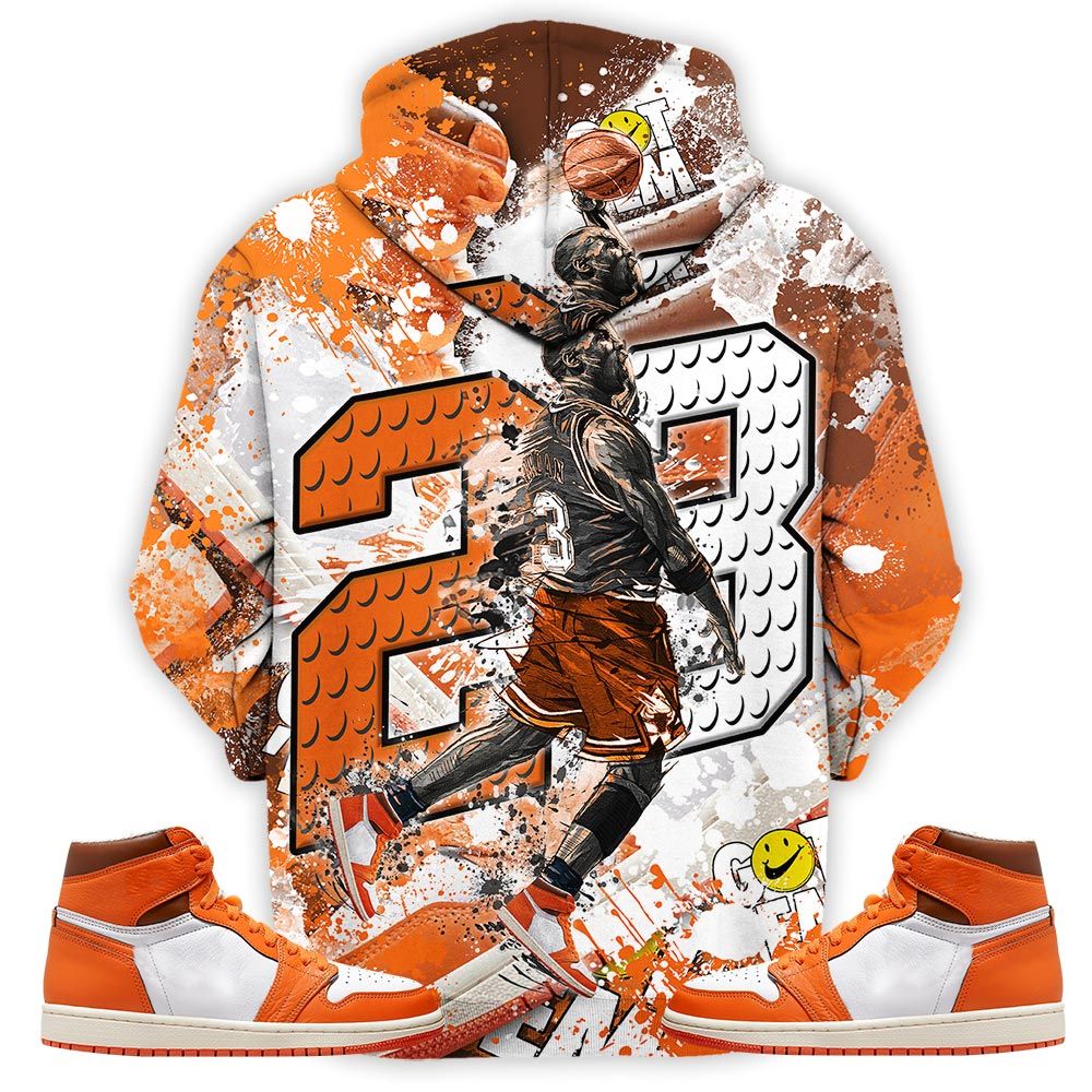 23 Michael Sneaker Shirt Match High Og Starfish 1S, Jordan 1 Retro High Og Starfish Hoodie Sweatshirt Tee All Over Print MKO Shirt
