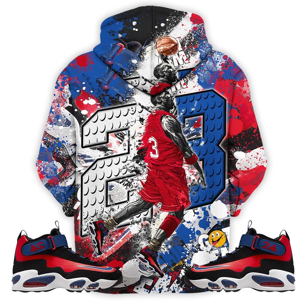 23 Michael Sneaker Shirt Match Max 1 Navy Red Black, Air Griffey Max 1 Black Red Navy Blue Hoodie Sweatshirt Tee All Over Print MKO Shirt