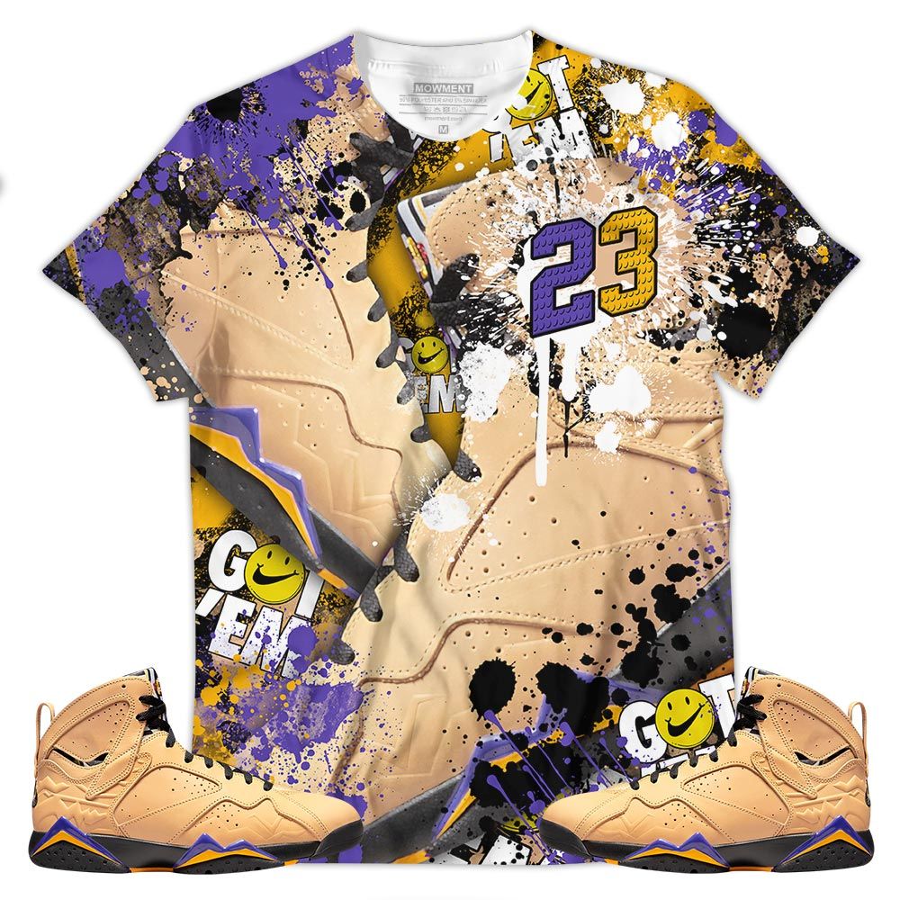 23 Michael Sneaker Shirt Match Vachetta Tan 7S, Jordan 7 Se Afrobeats Hoodie Sweatshirt Tee All Over Print MKO Shirt