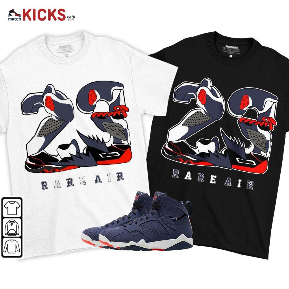23 Rare Air Sneaker Shirt Match 7 Neutral Indigo, Jordan 7 Quai 54 MKO T-Shirt
