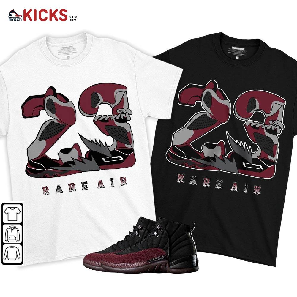 23 Rare Air Sneaker Shirt Match Burgundy Crush 12s, Jordan 12 A Ma Maniere MKO T-Shirt 23 Rare Air Sneaker Shirt Match Burgundy Crush 12s, Jordan 12 A Ma Maniere MKO T-Shirt