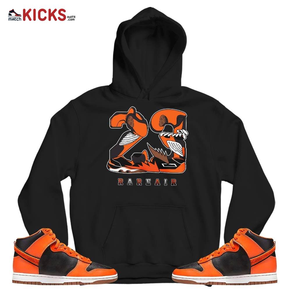 23 Rare Air Sneaker Shirt Match Dunk Black Orange, Dunk High GS Safety Orange MKO T-Shirt 23 Rare Air Sneaker Shirt Match Dunk Black Orange, Dunk High GS Safety Orange MKO T-Shirt