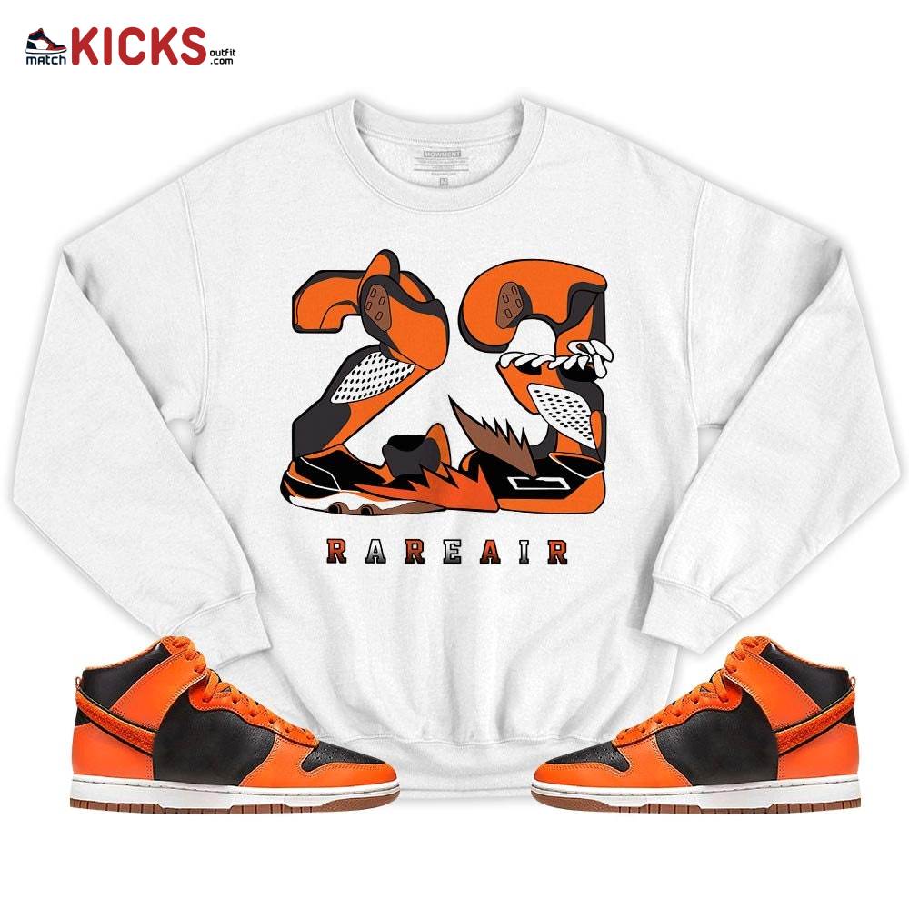 23 Rare Air Sneaker Shirt Match Dunk Black Orange, Dunk High GS Safety Orange MKO T-Shirt 23 Rare Air Sneaker Shirt Match Dunk Black Orange, Dunk High GS Safety Orange MKO T-Shirt