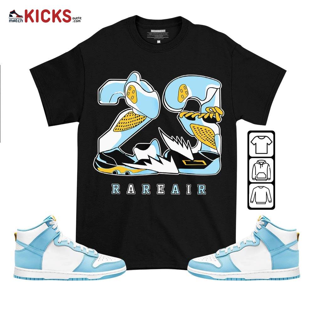 23 Rare Air Sneaker Shirt Match Dunk High Blue Chill, Dunk High Homer Simpson MKO T-Shirt