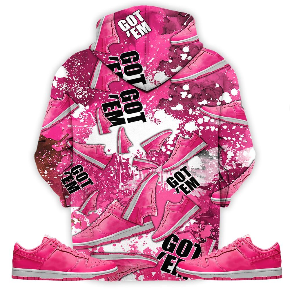 23 Rare Air Sneaker Shirt Match Dunk Low Hyper Pink, Dunk Low Hot Pink Hoodie Sweatshirt Tee All Over Print MKO Shirt