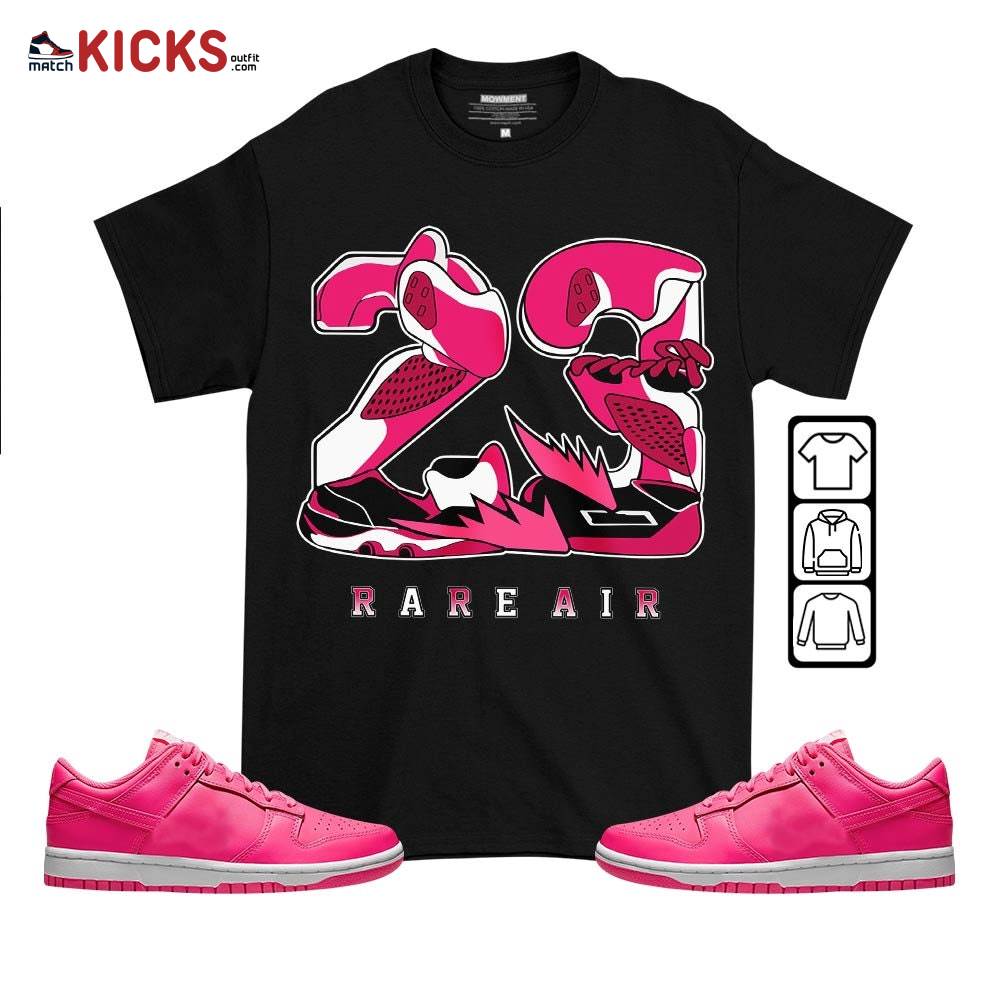 23 Rare Air Sneaker Shirt Match Dunk Low Hyper Pink, Dunk Low Hot Pink MKO T-Shirt