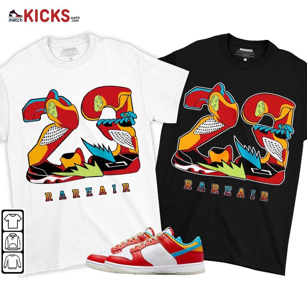23 Rare Air Sneaker Shirt Match Fruity Pebbles Shoes, Dunk Low Fruity Pebbles MKO T-Shirt 23 Rare Air Sneaker Shirt Match Fruity Pebbles Shoes, Dunk Low Fruity Pebbles MKO T-Shirt