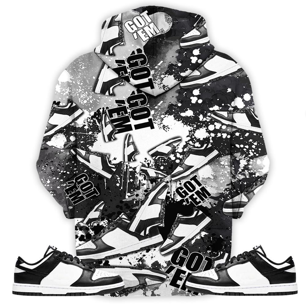23 Rare Air Sneaker Shirt Match Low Panda Black White, Dunk Low Panda 2022 Hoodie Sweatshirt Tee All Over Print MKO Shirt