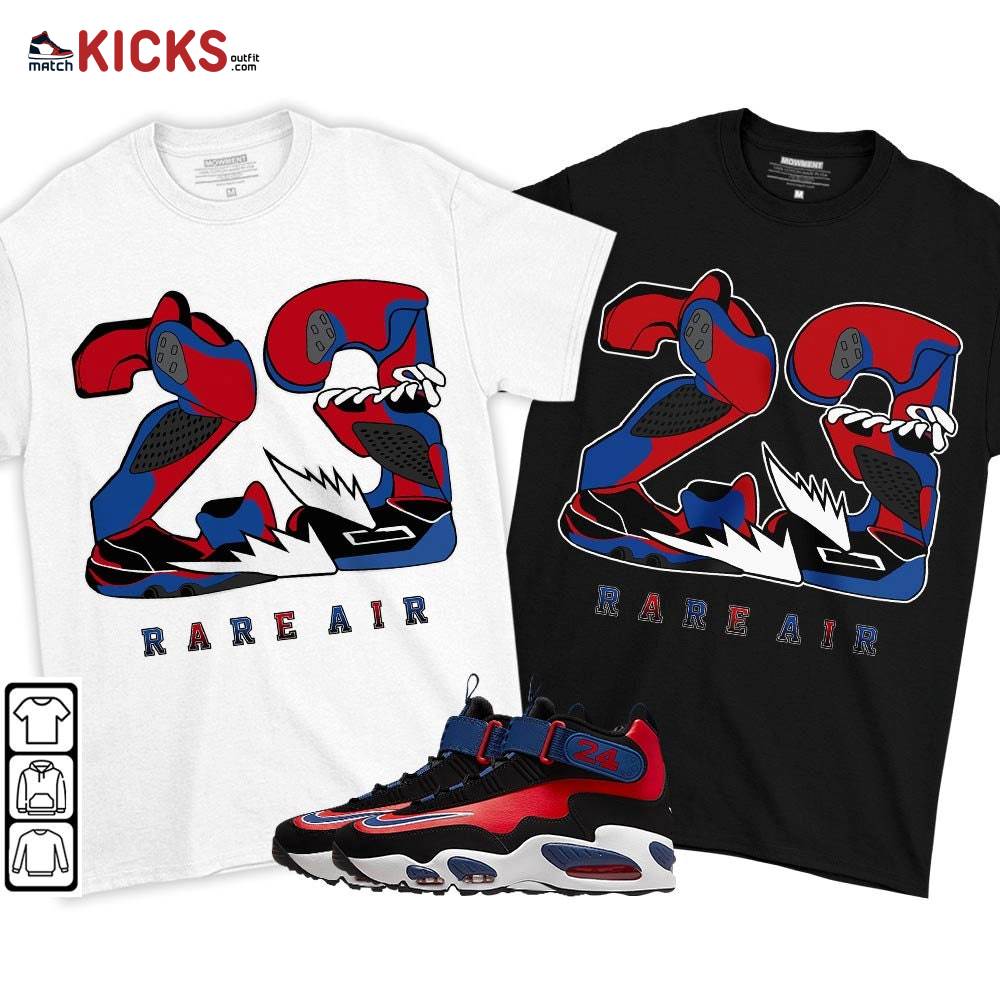 23 Rare Air Sneaker Shirt Match Max 1 Navy Red Black, Air Griffey Max 1 Black Red Navy Blue MKO T-Shirt