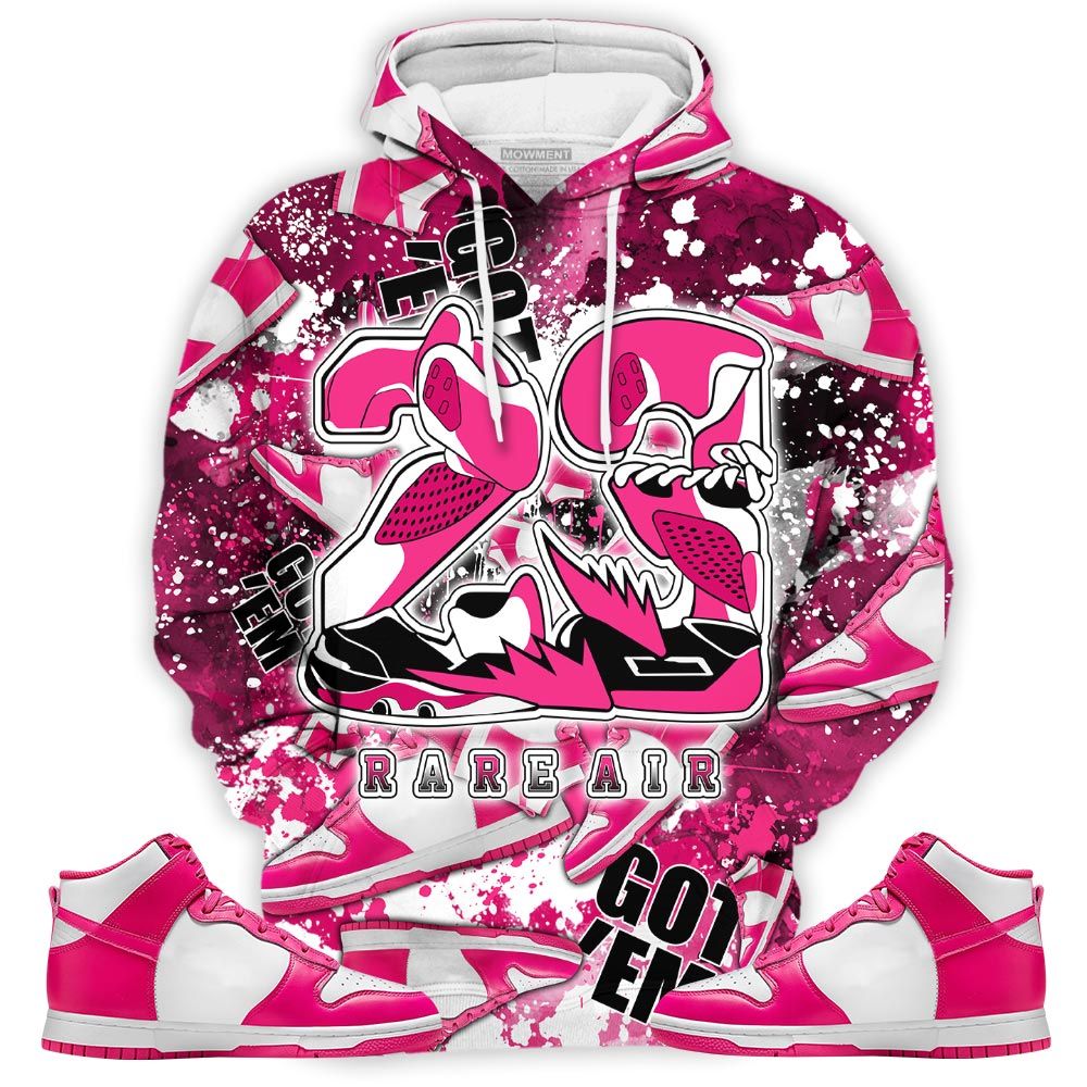 23 Rare Air Sneaker Shirt Match Pink Prime Dunk, Dunk High Pink Prime Hoodie Sweatshirt Tee All Over Print MKO Shirt