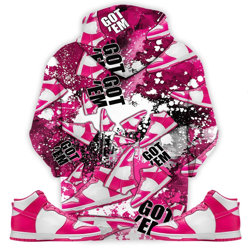 23 Rare Air Sneaker Shirt Match Pink Prime Dunk, Dunk High Pink Prime Hoodie Sweatshirt Tee All Over Print MKO Shirt