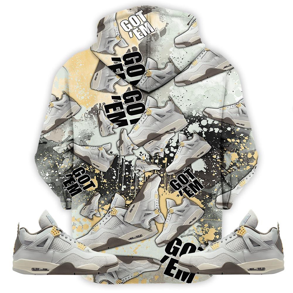 23 Rare Air Sneaker Shirt Match Retro Craft 4S, Jordan 4 Craft Photon Dust Hoodie Sweatshirt Tee All Over Print MKO Shirt