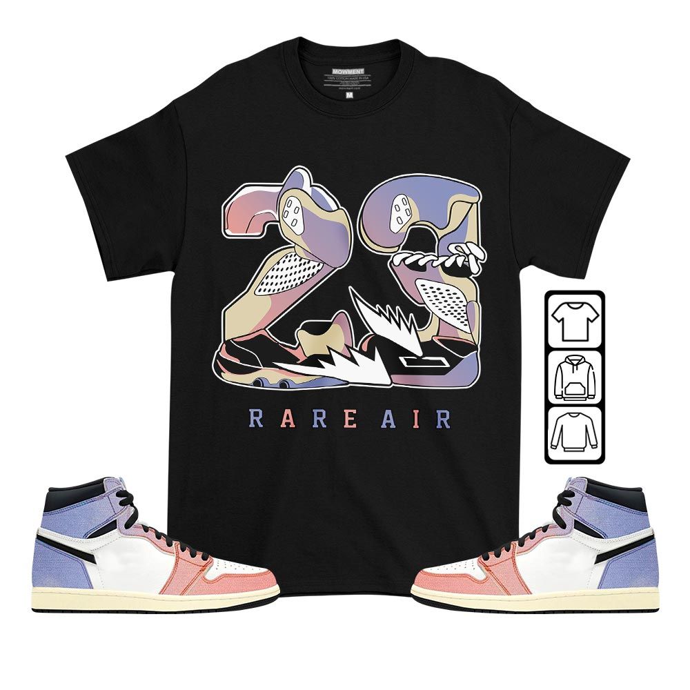 23 Rare Air Sneaker Shirt Match Retro Skyline 1s, Jordan 1 High OG Skyline MKO T-Shirt
