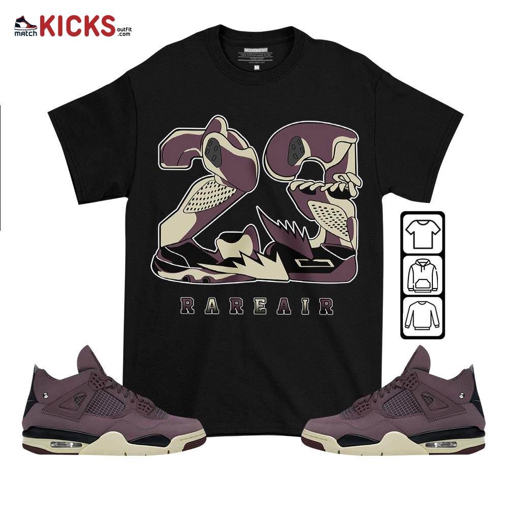 23 Rare Air Sneaker Shirt Match Violet Ore 4s, Jordan 4 A Ma Maniere Violet Ore MKO T-Shirt