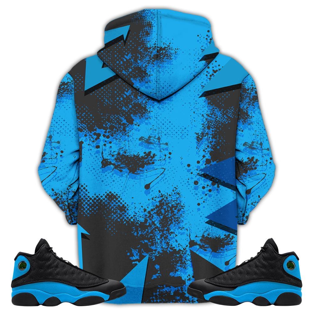 23 Supperstar Sneaker Shirt Match Black University Blue 13S, Jordan 13 Black University Blue 2022 Hoodie Sweatshirt Tee All Over Print MKO Shirt