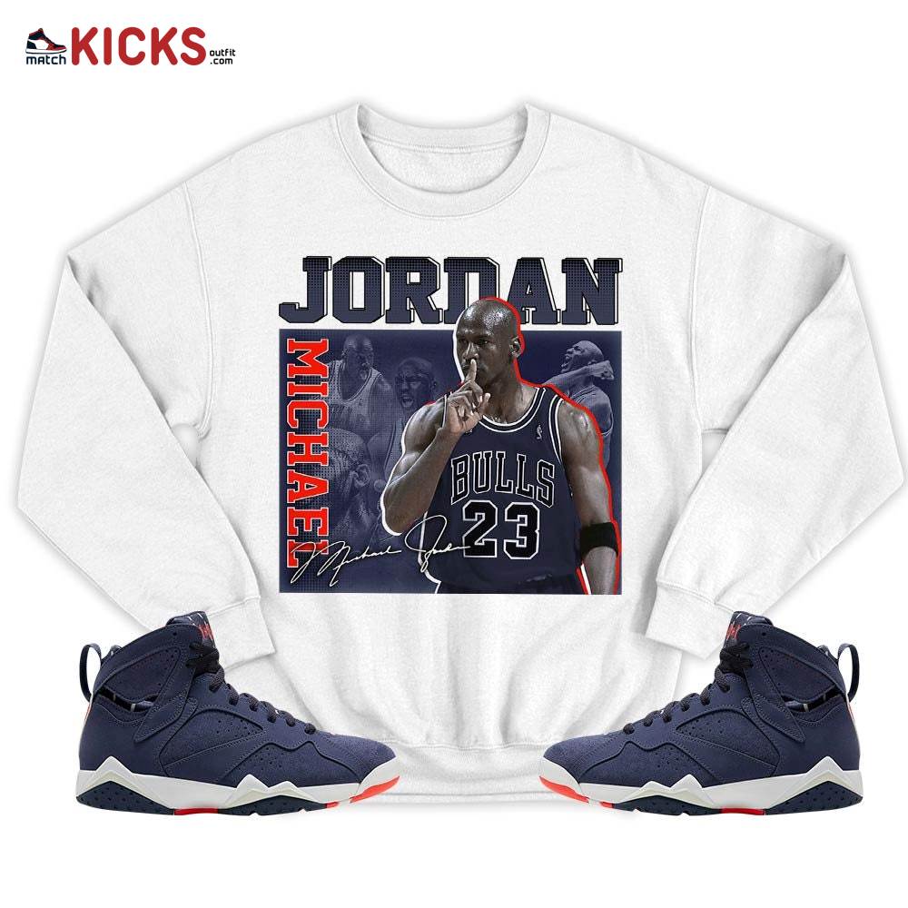 23JD Signature Sneaker Shirt Match 7 Neutral Indigo, Jordan 7 Quai 54 MKO T-Shirt 23JD Signature Sneaker Shirt Match 7 Neutral Indigo, Jordan 7 Quai 54 MKO T-Shirt