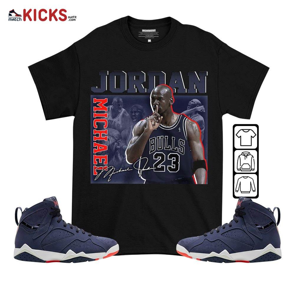 23JD Signature Sneaker Shirt Match 7 Neutral Indigo, Jordan 7 Quai 54 MKO T-Shirt 23JD Signature Sneaker Shirt Match 7 Neutral Indigo, Jordan 7 Quai 54 MKO T-Shirt
