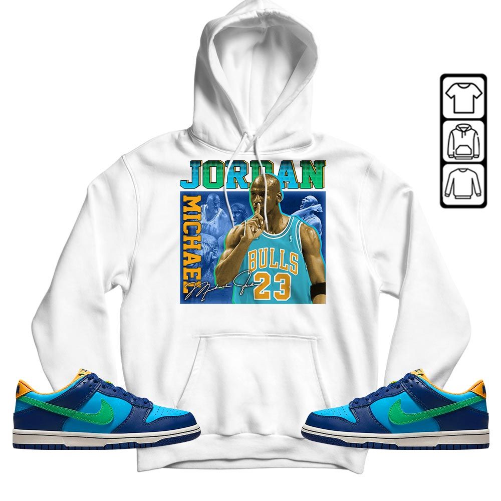 23JD Signature Sneaker Shirt Match Dunk Low GS Kyrie, Dunk Low GS Electric Algae MKO Hoodie