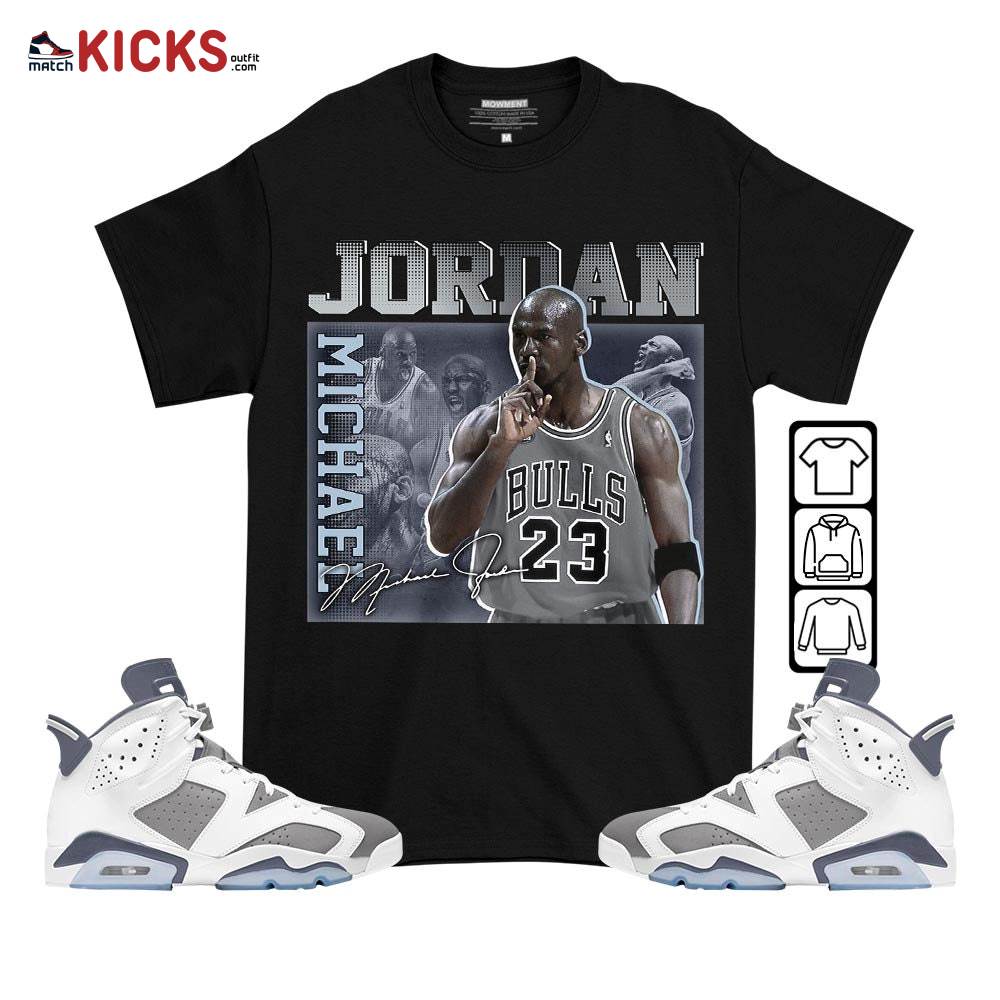 23JD Signature Sneaker Shirt Match Retro Cool Grey 6s, Jordan 6 Cool Grey MKO T-Shirt