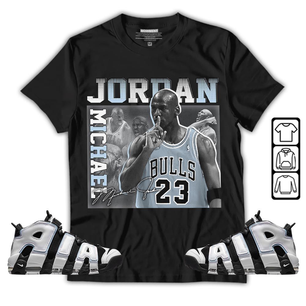 23JD Signature Sneaker Shirt Match Uptempo Cobalt Bliss, Air More Uptempo Cobalt Bliss MKO T-Shirt 23JD Signature Sneaker Shirt Match Uptempo Cobalt Bliss, Air More Uptempo Cobalt Bliss MKO T-Shirt
