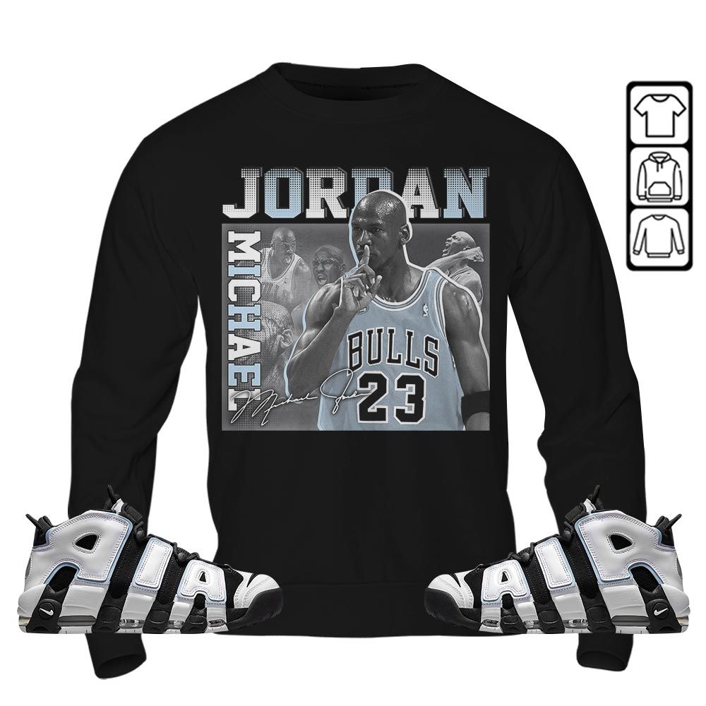 23JD Signature Sneaker Shirt Match Uptempo Cobalt Bliss, Air More Uptempo Cobalt Bliss MKO T-Shirt 23JD Signature Sneaker Shirt Match Uptempo Cobalt Bliss, Air More Uptempo Cobalt Bliss MKO T-Shirt
