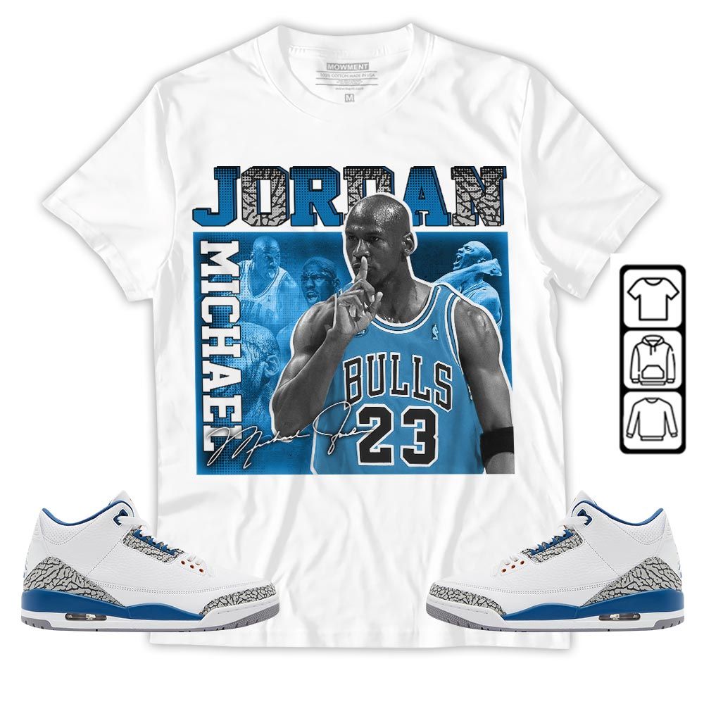 23JD Signature Sneaker Shirt Match Wizards 3s, Jordan Retro 3 Wizards MKO T-Shirt 23JD Signature Sneaker Shirt Match Wizards 3s, Jordan Retro 3 Wizards MKO T-Shirt