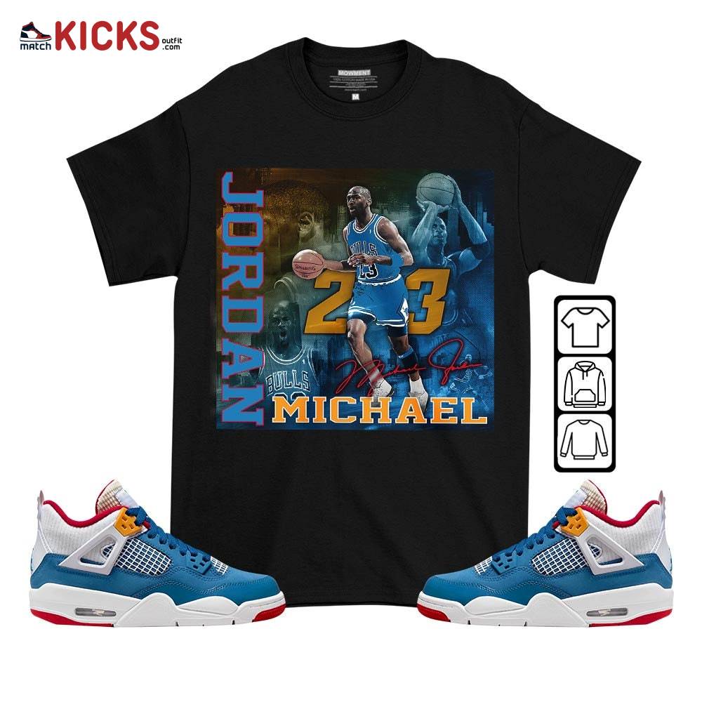 23JD Signature2 Sneaker Shirt Match Messy Room 4s, Jordan 4 GS Messy Room MKO T-Shirt