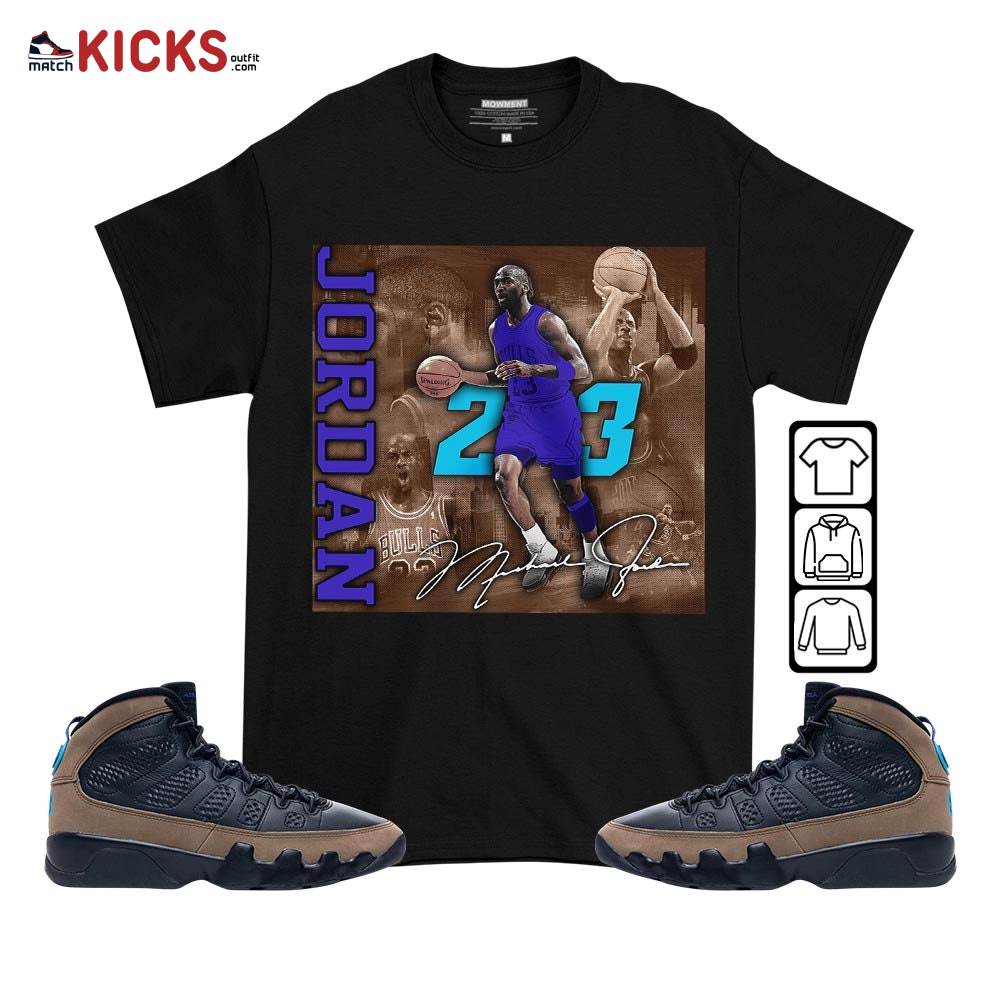 23JD Signature2 Sneaker Shirt Match Olive Concord 9s, Jordan 9 Olive Concord MKO T-Shirt