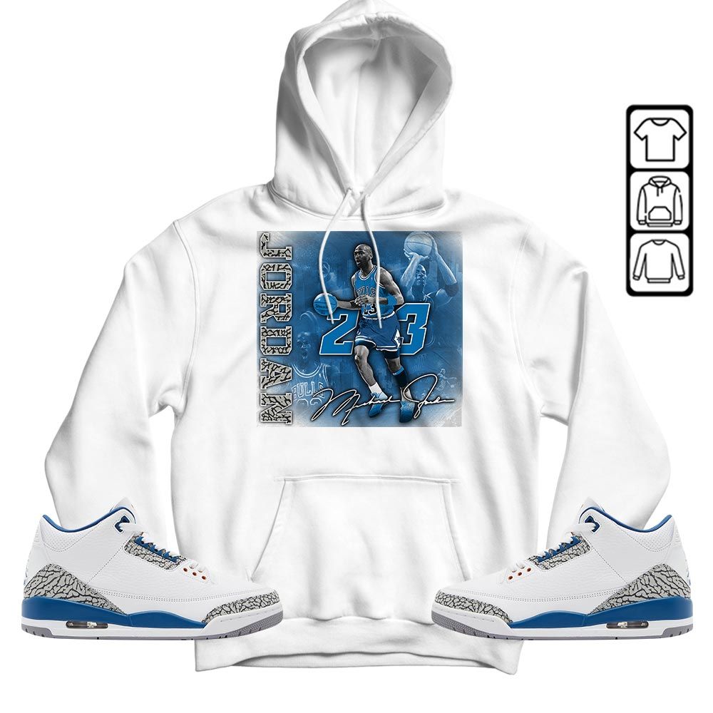 23JD Signature2 Sneaker Shirt Match Wizards 3s, Jordan Retro 3 Wizards MKO T-Shirt
