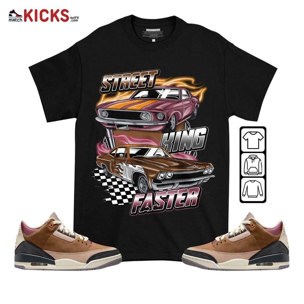 90s Race Car Vintage Sneaker Shirt Match Archaeo Brown 3s, Jordan 3 Archaeo Brown MKO T-Shirt 90s Race Car Vintage Sneaker Shirt Match Archaeo Brown 3s, Jordan 3 Archaeo Brown MKO T-Shirt