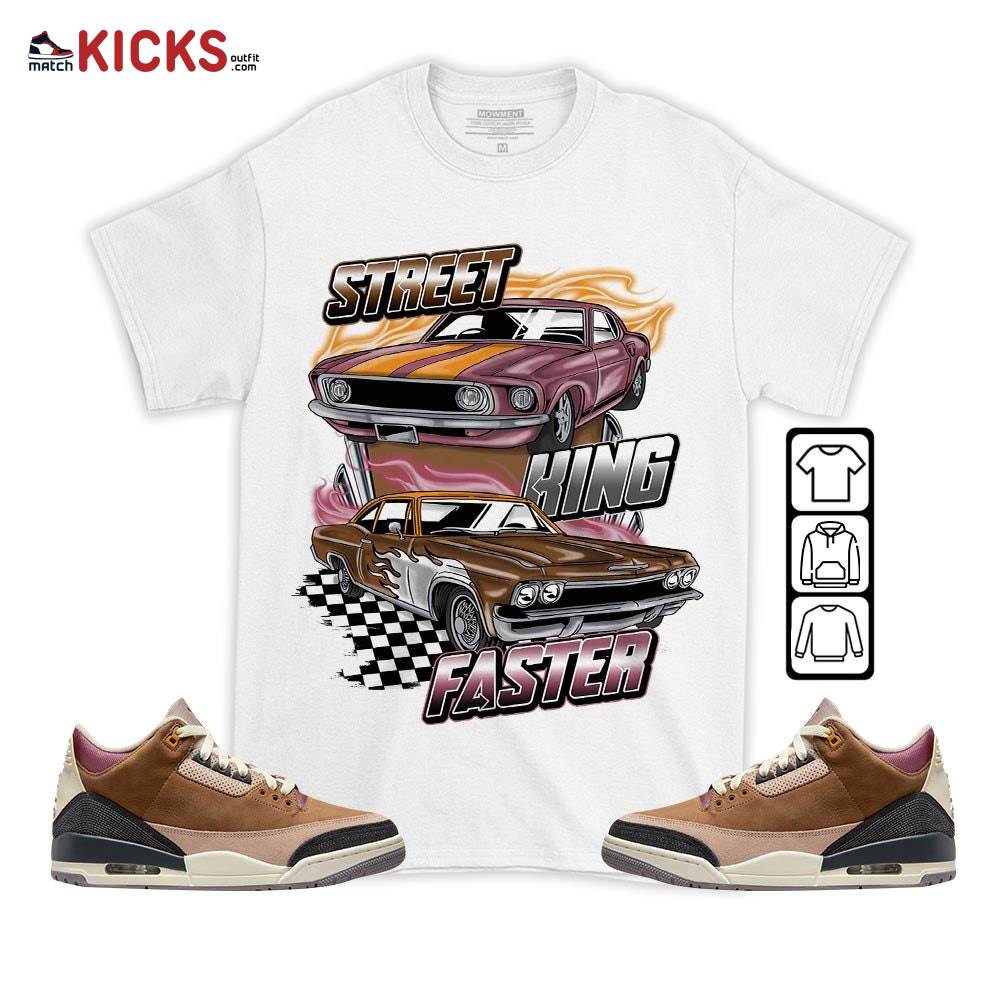 90s Race Car Vintage Sneaker Shirt Match Archaeo Brown 3s, Jordan 3 Archaeo Brown MKO T-Shirt