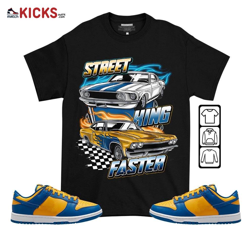90s Race Car Vintage Sneaker Shirt Match Dunk Low Blue Yellow, Dunk Low Blue Jay MKO T-Shirt 90s Race Car Vintage Sneaker Shirt Match Dunk Low Blue Yellow, Dunk Low Blue Jay MKO T-Shirt