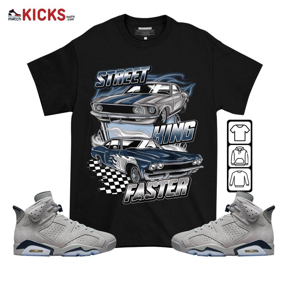 90s Race Car Vintage Sneaker Shirt Match Georgetown 6s, Jordan 6 Retro Georgetown MKO T-Shirt